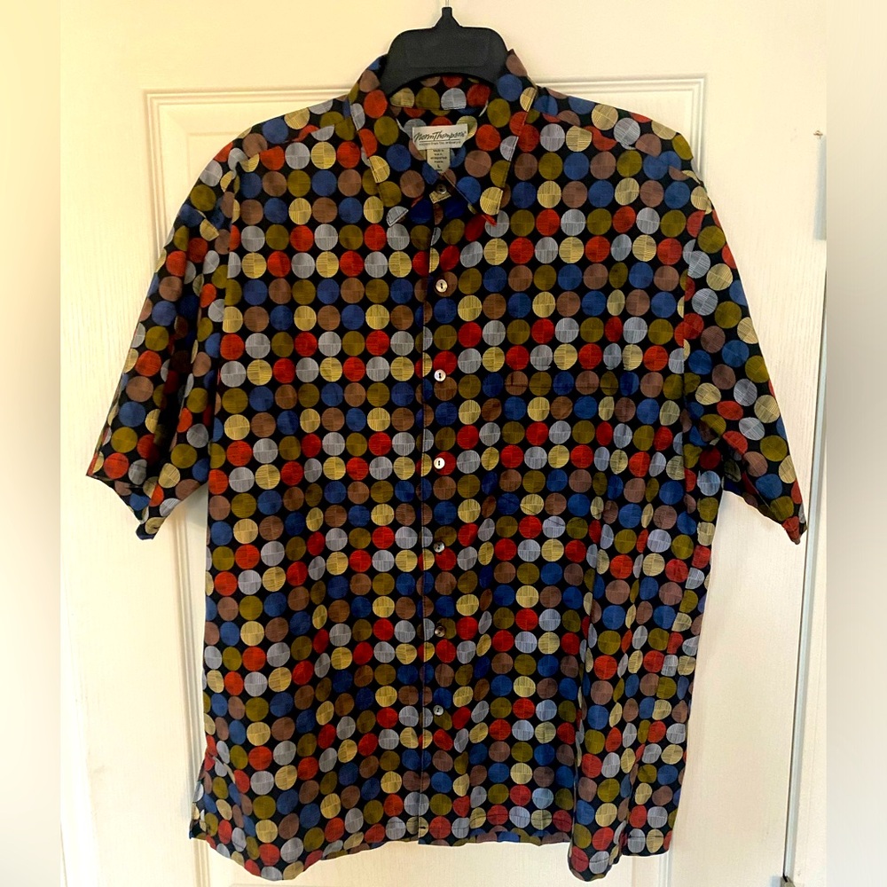 Vintage Norm Thompson Circles Button Up